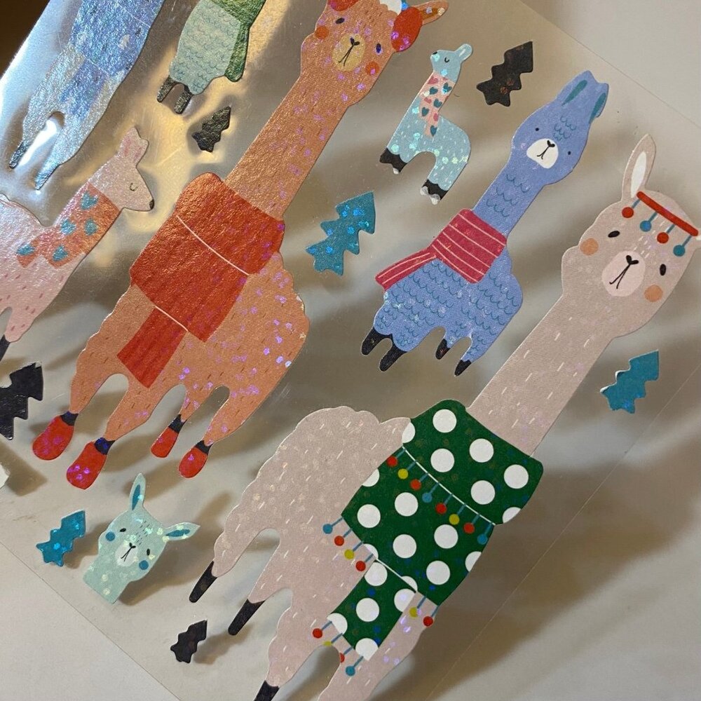Pipsticks Shimmer Llama Stickers - Picture 3 of 3